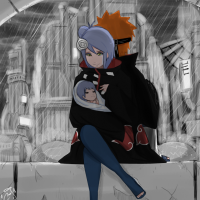 Konan, Pein (Nagato) And Their Daughter Or Son xD